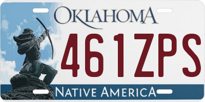OK license plate 461ZPS