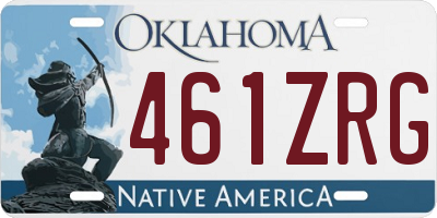 OK license plate 461ZRG