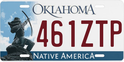 OK license plate 461ZTP