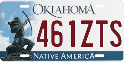 OK license plate 461ZTS