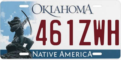 OK license plate 461ZWH