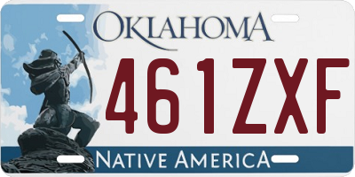 OK license plate 461ZXF