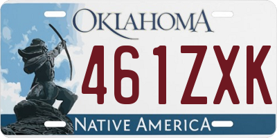 OK license plate 461ZXK