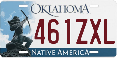 OK license plate 461ZXL