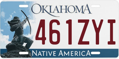 OK license plate 461ZYI