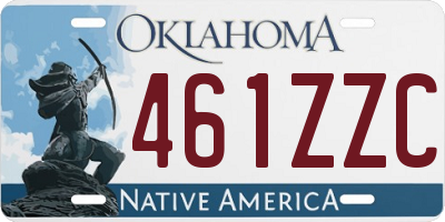 OK license plate 461ZZC