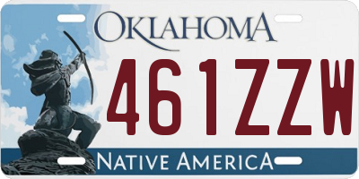 OK license plate 461ZZW