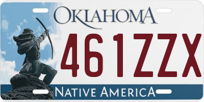 OK license plate 461ZZX