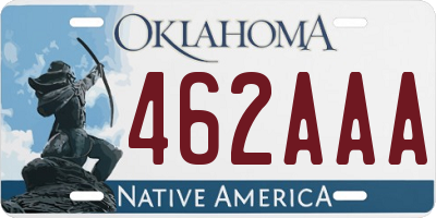 OK license plate 462AAA