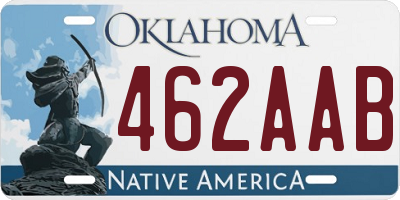 OK license plate 462AAB