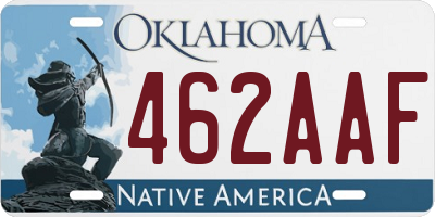 OK license plate 462AAF