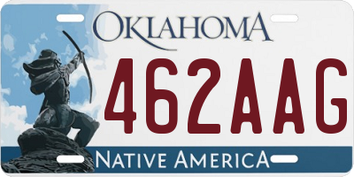 OK license plate 462AAG