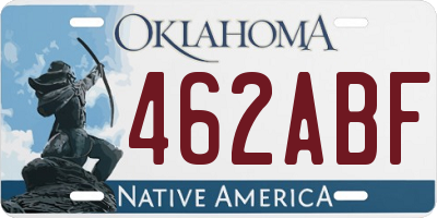 OK license plate 462ABF