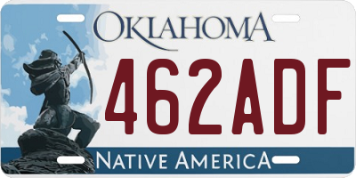 OK license plate 462ADF