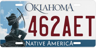 OK license plate 462AET