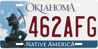 OK license plate 462AFG