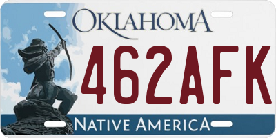 OK license plate 462AFK