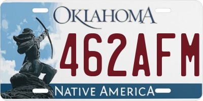 OK license plate 462AFM