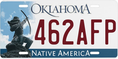 OK license plate 462AFP
