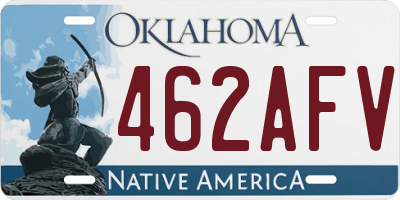 OK license plate 462AFV