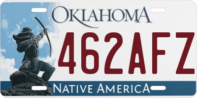OK license plate 462AFZ
