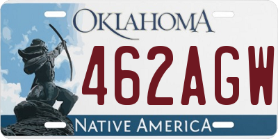 OK license plate 462AGW