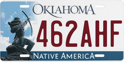 OK license plate 462AHF