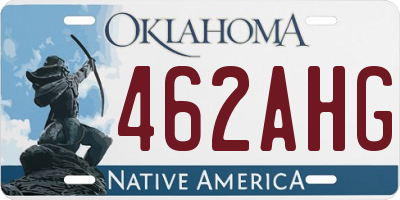 OK license plate 462AHG