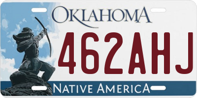 OK license plate 462AHJ