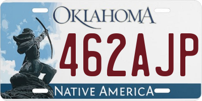 OK license plate 462AJP