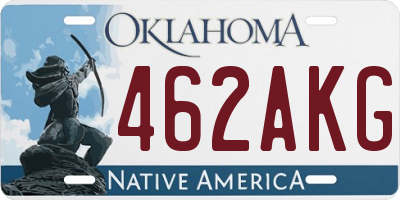 OK license plate 462AKG