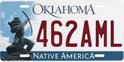 OK license plate 462AML