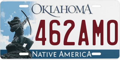 OK license plate 462AMO