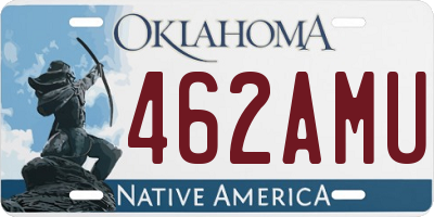 OK license plate 462AMU