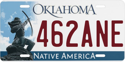 OK license plate 462ANE