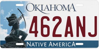 OK license plate 462ANJ