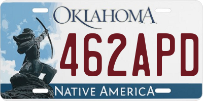 OK license plate 462APD