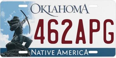 OK license plate 462APG