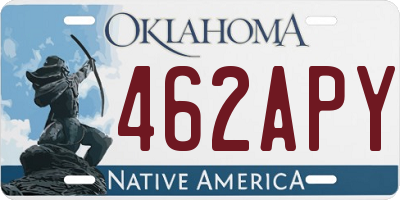 OK license plate 462APY