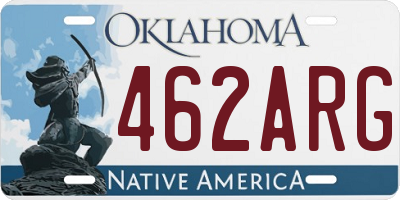 OK license plate 462ARG