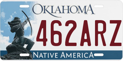 OK license plate 462ARZ