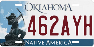 OK license plate 462AYH