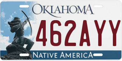 OK license plate 462AYY