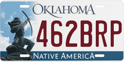 OK license plate 462BRP