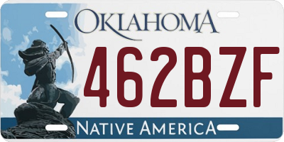 OK license plate 462BZF