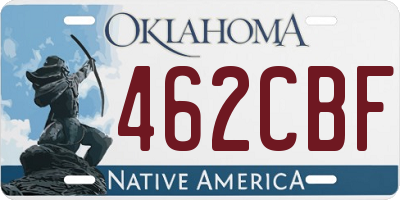 OK license plate 462CBF