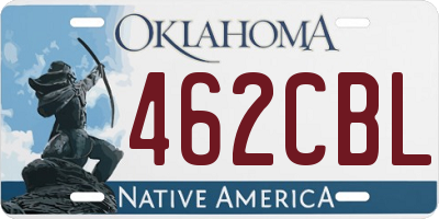 OK license plate 462CBL