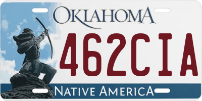 OK license plate 462CIA