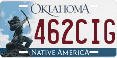 OK license plate 462CIG