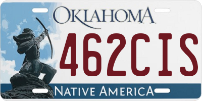 OK license plate 462CIS